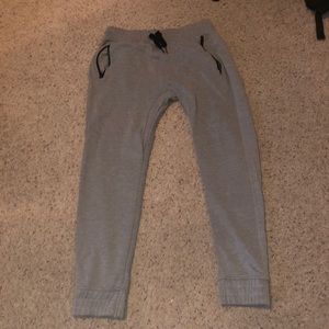 Gray sweatpants